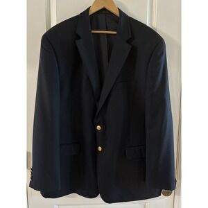 Lauren Ralph‎ Lauren Men's 48R Navy Wool Blazer Gold Button Preppy Classic